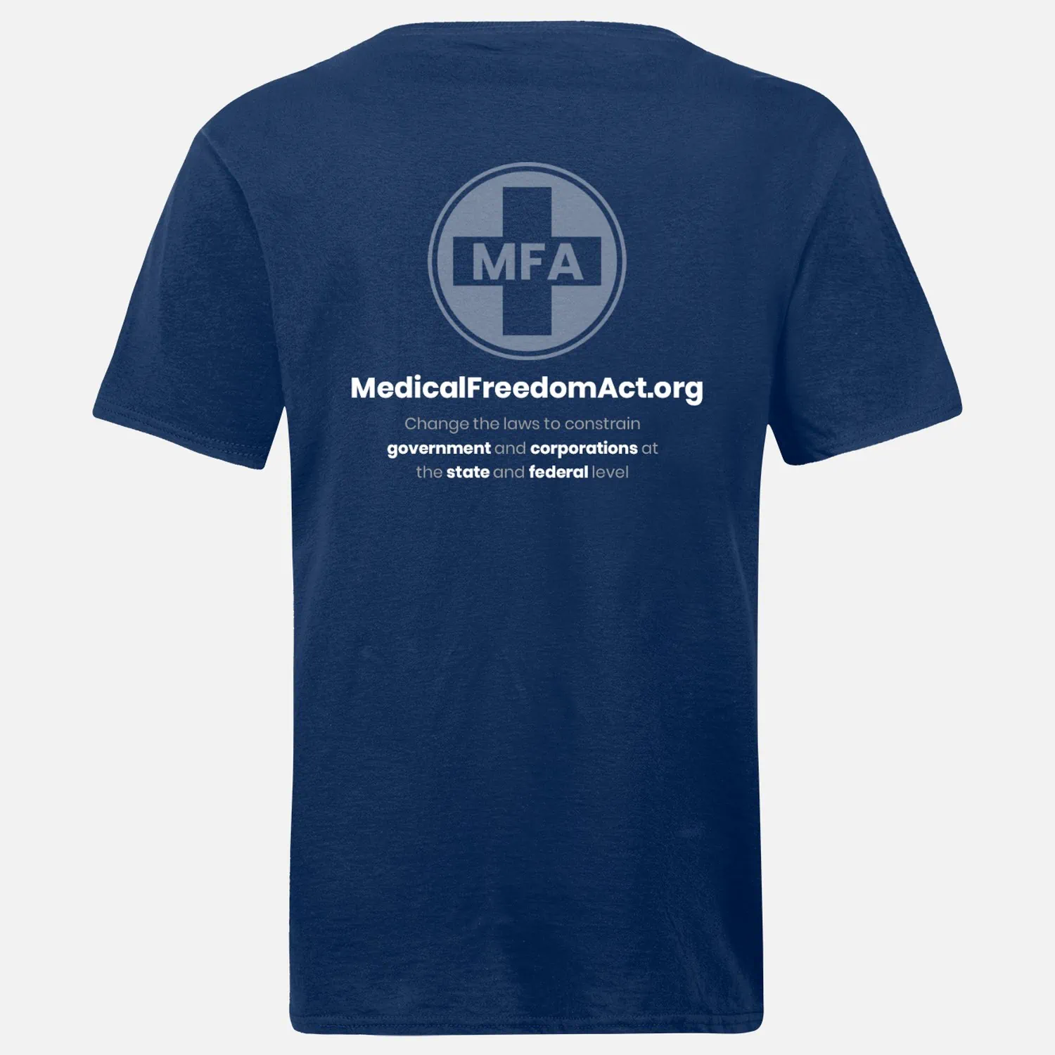 09-MFA navy blue shirt - subdued logos - front top,left, full back - back.jfif